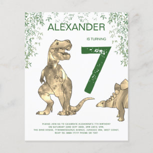 Budget Dinosaur oerwoud Birthday Party Flyer