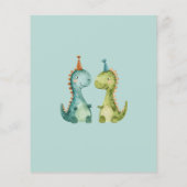 Budget Dinosaur Verjaardag Kinder feestuitnodiging (Achterkant)