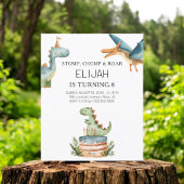 Budget Dinosaur Verjaardag Kinder feestuitnodiging