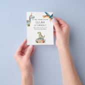 Budget Dinosaur Verjaardag Kinder feestuitnodiging Flyer (Hand)