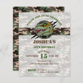 Budget Dinosaur verjaardagscraptor camouflage nodi