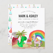 Budget Dinosaurus Eenhoorn Cake Kaars Gezamenlijke (Voorkant / Achterkant)