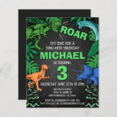 Budget Dinosaurus Kinder Verjaardag Dino Trex Scho (Voorkant / Achterkant)