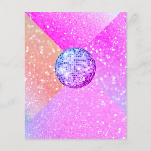 Budget disco dansfeest uitnodiging (Achterkant)