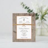 Budget Dockside Rustic Wedding Uitnodiging (Staand voorkant)