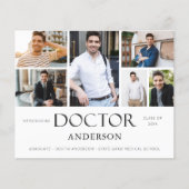 Budget Doctor Name 6 Foto Afstuderen Aankondiging Flyer (Voorkant)