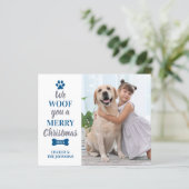 Budget Dog Merry kerkerst - Aangepaste foto-kaart (Staand voorkant)