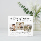 Budget Dog of Honor Photos Wedding Save the Date (Staand voorkant)