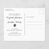 Budget Dog Wedding Photo Save the Date Briefkaart (Achterkant)