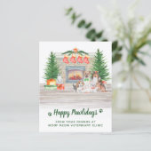 Budget Dogs Cats Pet Business Kerstmis Kaart (Staand voorkant)