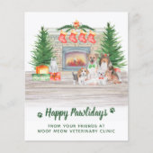 Budget Dogs Cats Pet Business Kerstmis Kaart (Voorkant)