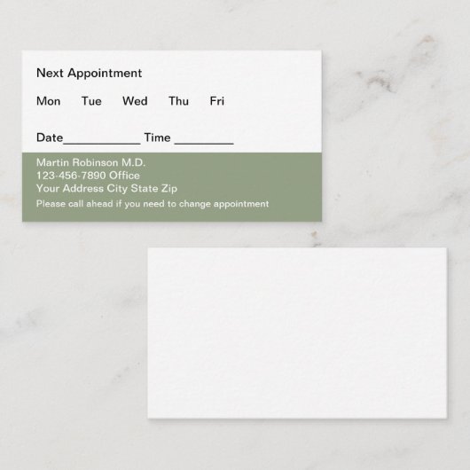 Budget Dokter Afspraakkaarten Afsprakenkaartje (Voorkant / Achterkant)