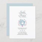 Budget Dolphins in Love Sealife Wedding Inviting (Voorkant / Achterkant)