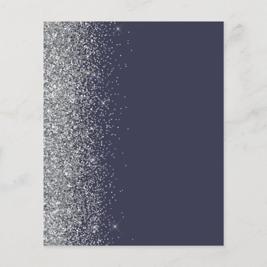 Budget donk Blue Silver Glitter Weddenschap (Achterkant)