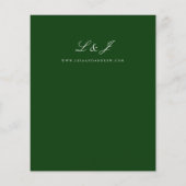 Budget Donk Green Calligraphy Wedding Flyer (Achterkant)