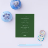 Budget Donk Green Calligraphy Wedding Flyer (Enkel)