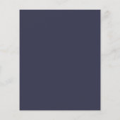 Budget donker marineblauw script trouwuitnodiging (Achterkant)