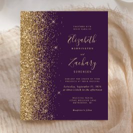 Budget donker Paars Gold Glitter Weddenschap
