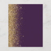 Budget donker Paars Gold Glitter Weddenschap (Achterkant)
