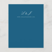 Budget Donkerblauw Calligrafie Trouwflyer Flyer (Achterkant)