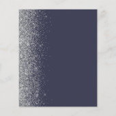 Budget Donkerblauw Zilver Glitter Edge Bruiloft Me (Achterkant)