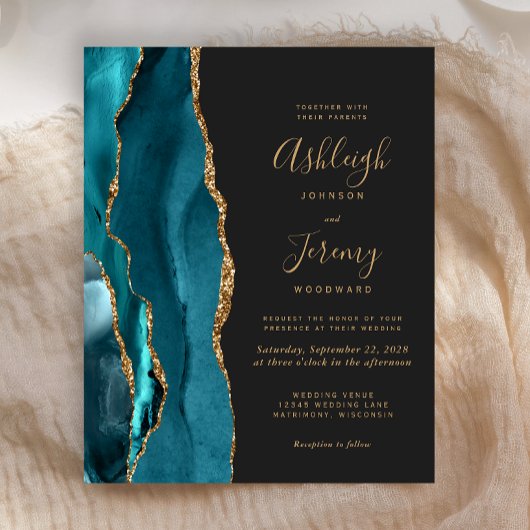 Budget donkerder Blauwgroen goudbont