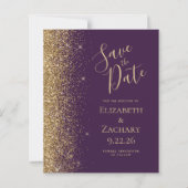 Budget donkerder Paars goud sparen de Kaart van de (Voorkant)