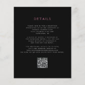 Budget Donkere Bloemen Bourgogne Zilver QR Code Hu (Achterkant)