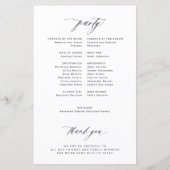 Budget donkere marine en wit elegant huwelijksprog (Achterkant)