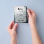 Budget Donkere Marmeren Huwelijksmenu Flyer (Hand)