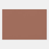 BUDGET Donkere Terracotta Monochrome Trouw Inpakpapier Vel (Voorkant)