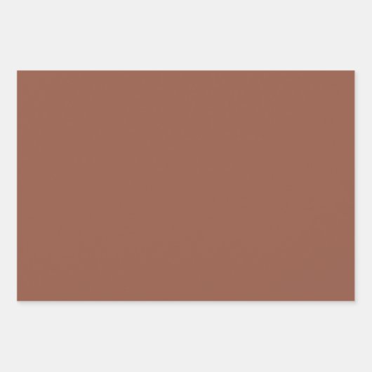 BUDGET Donkere Terracotta Monochrome Trouw Inpakpapier Vel (Voorkant)