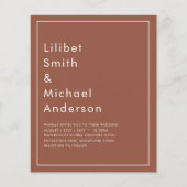 BUDGET Donkere Terracotta Monochrome Trouwfeest (Voorkant)