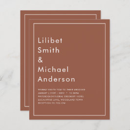 BUDGET Donkere Terracotta Monochrome Trouwfeest