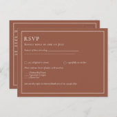 BUDGET Donkere Terracotta Monochrome Trouwfeest Briefkaart (Voorkant / Achterkant)