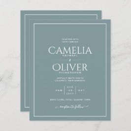 BUDGET Donkere vlek groene MONOCHROME bruiloft