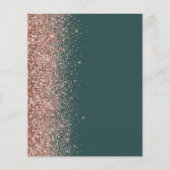 Budget Donkergroen Roos Gouden Glitter Bruiloft Me (Achterkant)