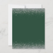 Budget donkergroene zilveren glitters afstudeerfee (Achterkant)