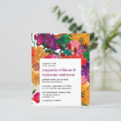 BUDGET donkerroze bruine bruiloft uitnodiging (Staand voorkant)