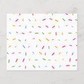 Budget Donut Groeit Cute Birthday sprinkles party (Achterkant)