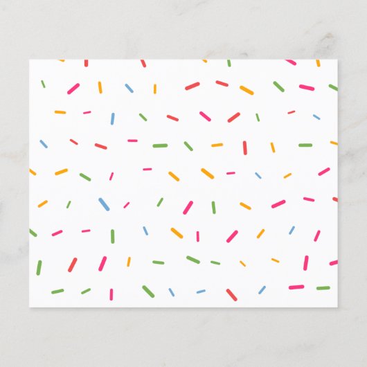 Budget Donut Groeit Cute Birthday sprinkles party (Achterkant)