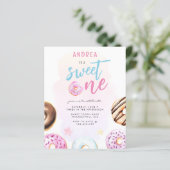 Budget Donut Sweet One Girl First Birthday (Staand voorkant)