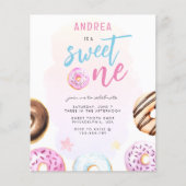 Budget Donut Sweet One Girl First Birthday (Voorkant)