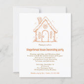 Budget Doodle Gingerbread House Decorating invite (Voorkant)