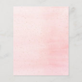 Budget doop blozend roze gouden meisje uitnodiging (Achterkant)