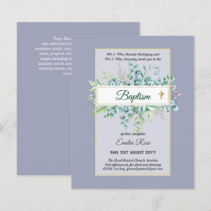Budget DOOP CEREMONIE Doop Groene Bladeren Uitnodi