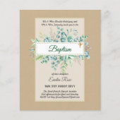 Budget DOOP Christening Groene Bladeren Uitnodigin (Voorkant)