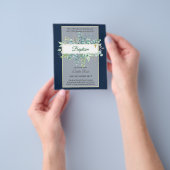 Budget DOOP DOOPSERVICE Groene Bladeren Uitnodigin Flyer (Hand)