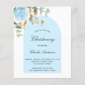 Budget doop eucalyptus blauwe jongens bloemboog (Voorkant)