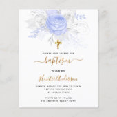 Budget Doop lichtblauwe bloemen jongen wit (Voorkant)